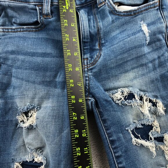 Aeropostale American Eagle Womens Jeans Size 000/00 Skinny Leg Blue Denim Casual - Picture 11 of 16